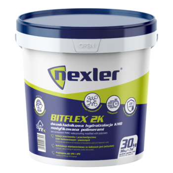 NEXLER BITFLEX 2K Dwuskładnikowa masa hydroizolacyjna grubowarstwowa (KMB) modyfikowana polimerami